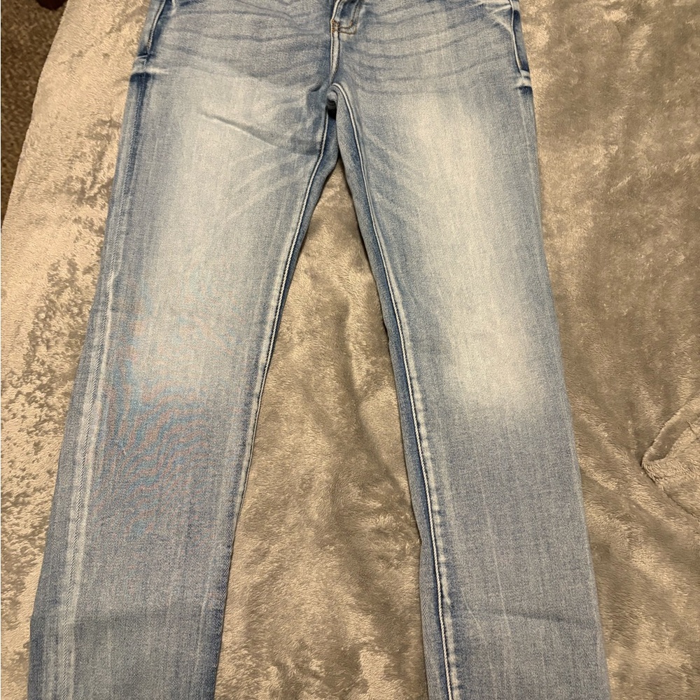 KanCan Blue Skinny Jeans with Vintage Fading